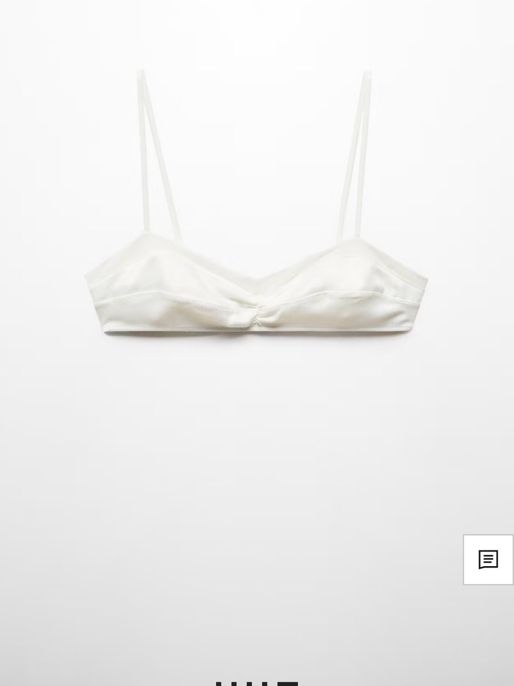Victoria Backham & Mango White Minimalist Bralette